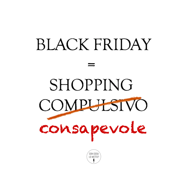 Black Friday shopping consapevole