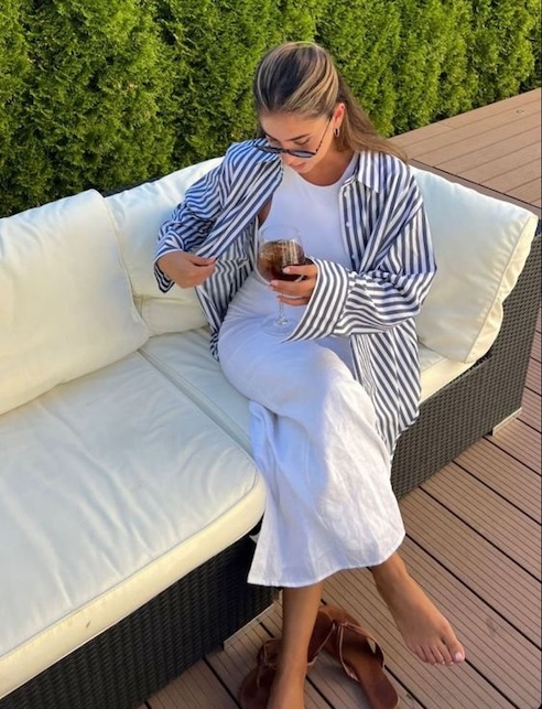 Come abbinare la camicia a righe in primavera